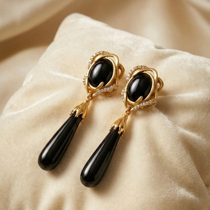 Midnight Serpentine Drop Earrings
