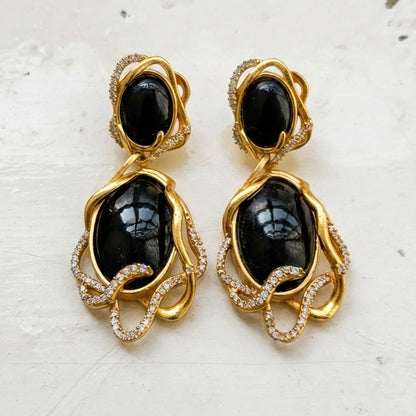 Midnight Serpentine Statement Earrings