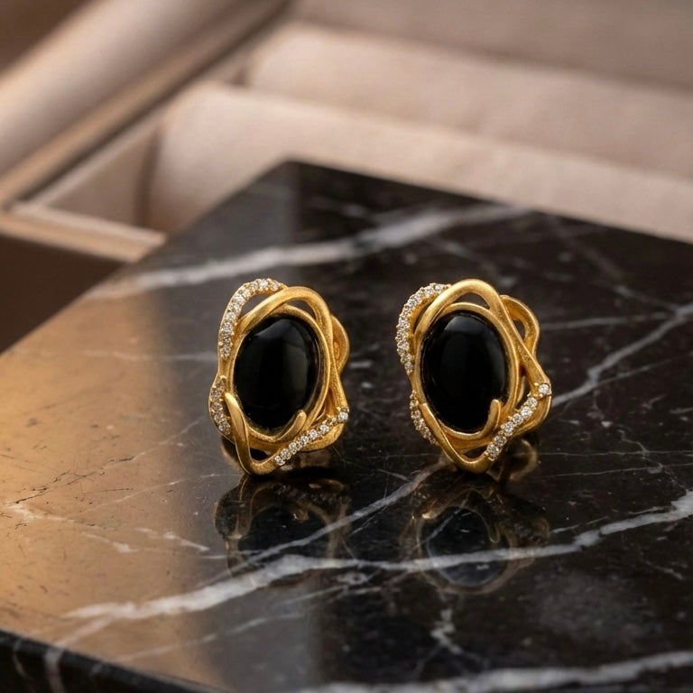 Midnight Serpentine Studs