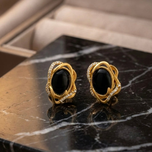 Midnight Serpentine Studs