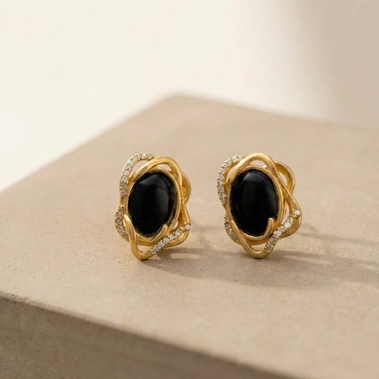 Midnight Serpentine Studs