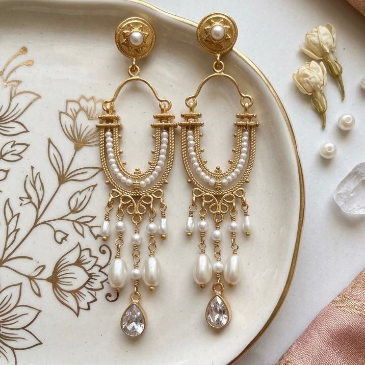 Pearl Jhilmil Earrings