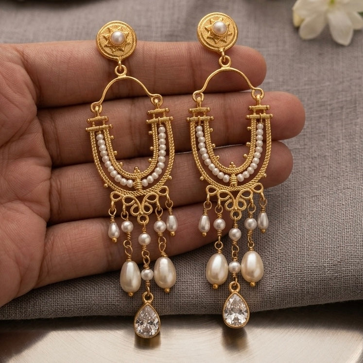 Pearl Jhilmil Earrings