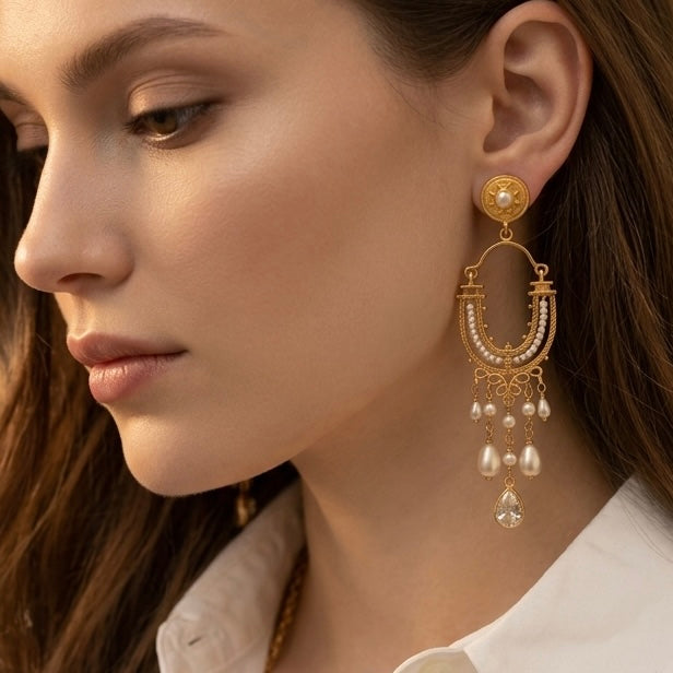 Pearl Jhilmil Earrings