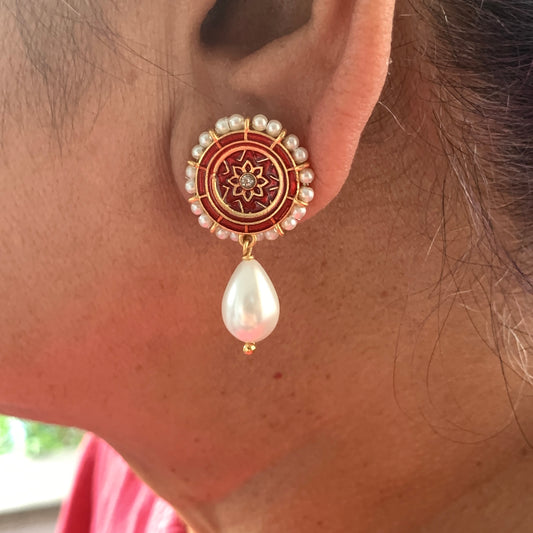 Enamel Chakri Earrings