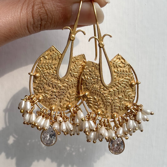 Embossed Floral Earrings