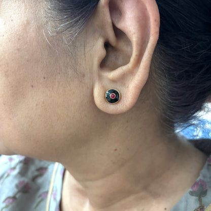 Ruby & Enamel Everyday Studs