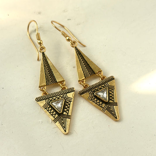 Geometric Enamel Earrings