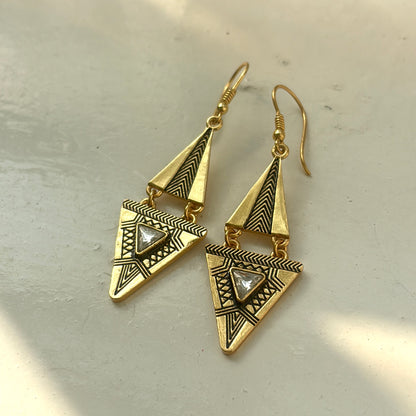 Geometric Enamel Earrings