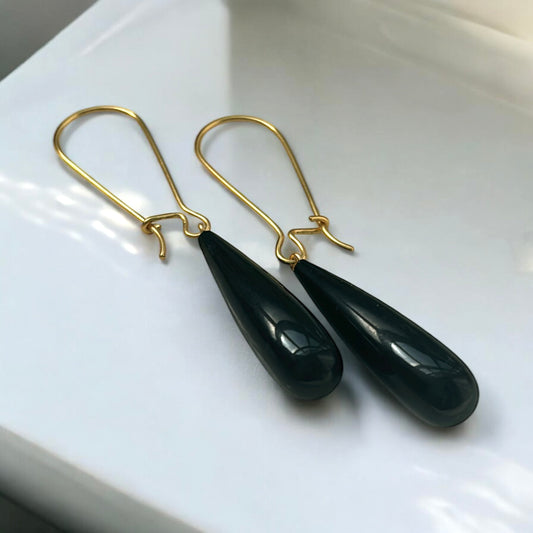 Black Onyx Danglers