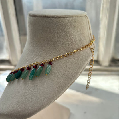 Semi Precious Green Aventurine Necklace