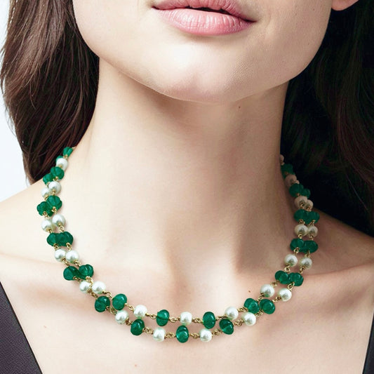 Melon Quartz & Pearl Double String