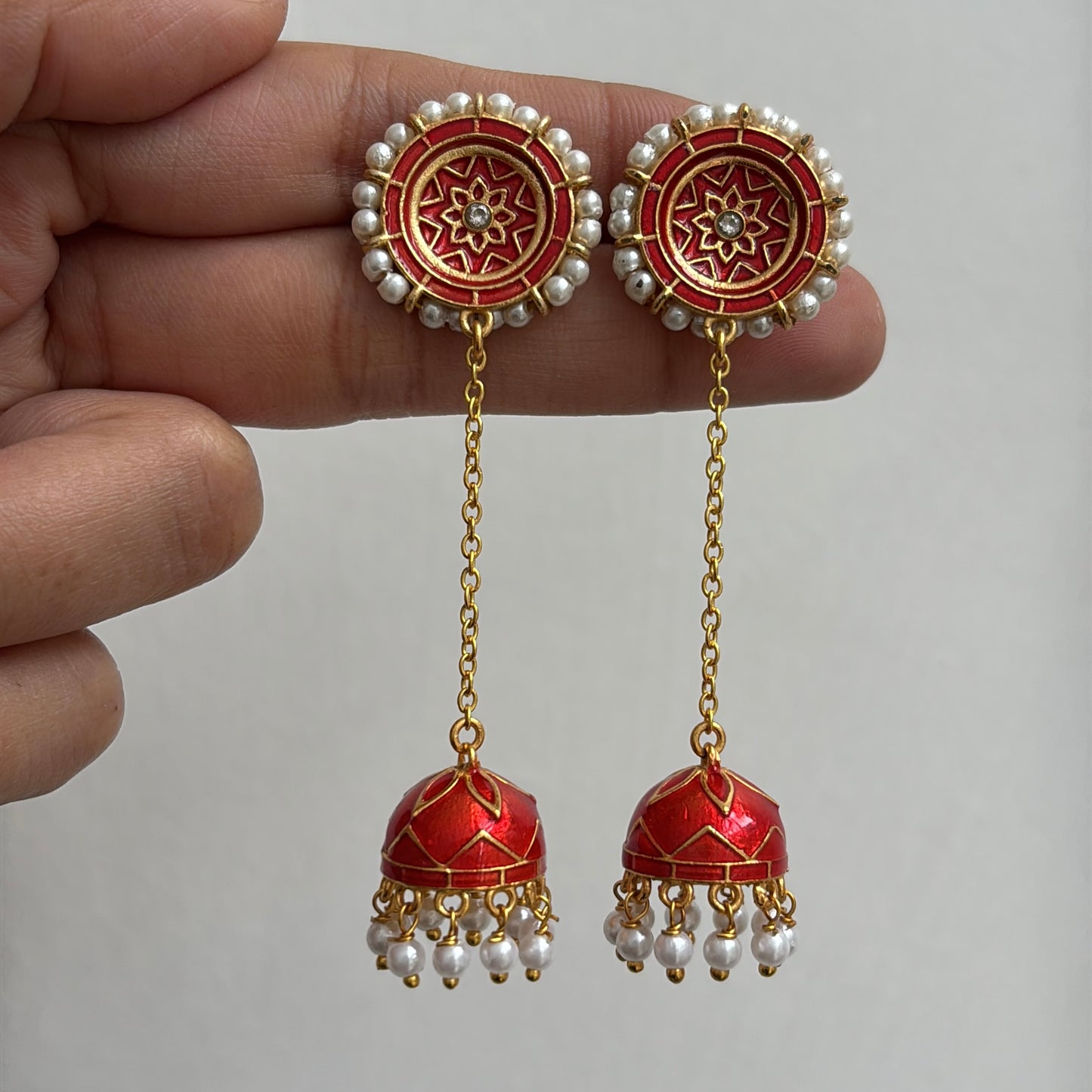 Enamel Chain Danglers