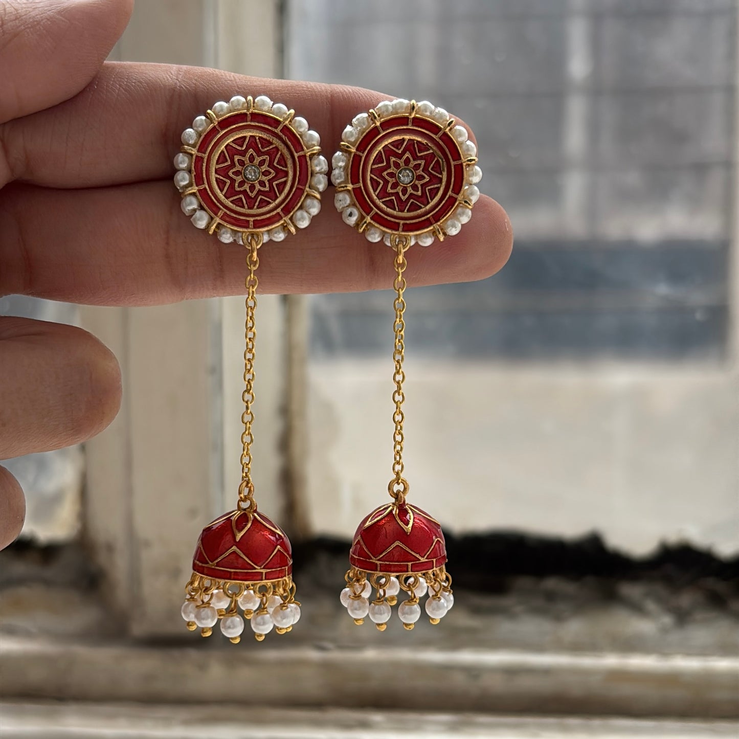 Enamel Chain Danglers