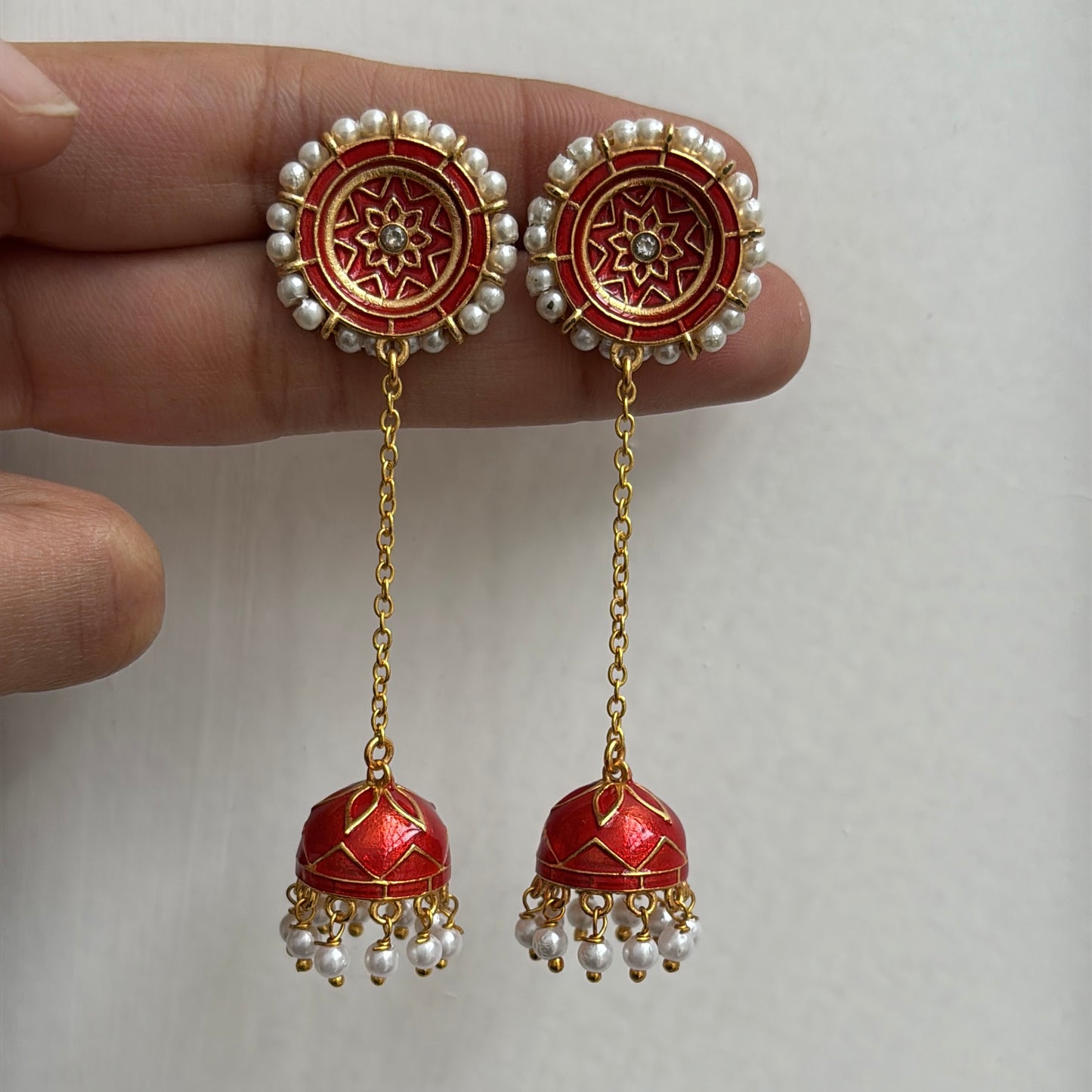 Enamel Chain Danglers
