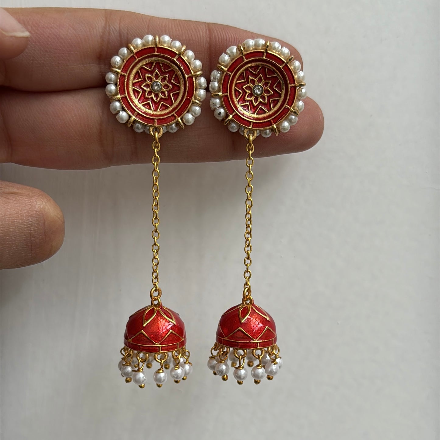 Enamel Chain Danglers