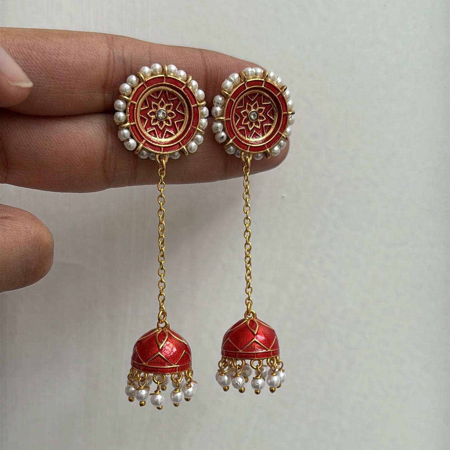 Enamel Chain Danglers