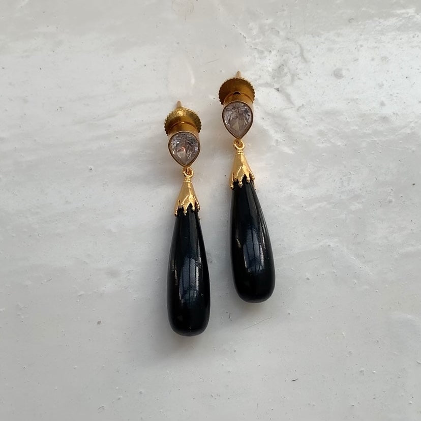 Black & White Drop Earrings