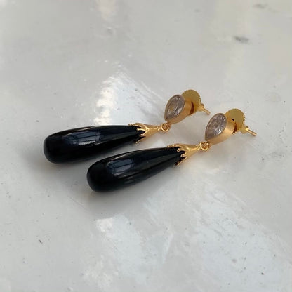 Black & White Drop Earrings