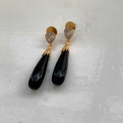 Black & White Drop Earrings