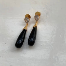 Load image into Gallery viewer, Black &amp; White Drop Earrings
