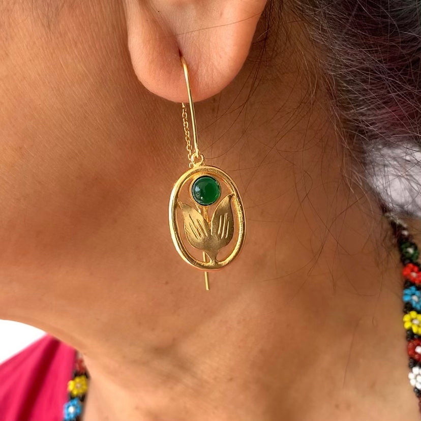 Floral Threader Earrings