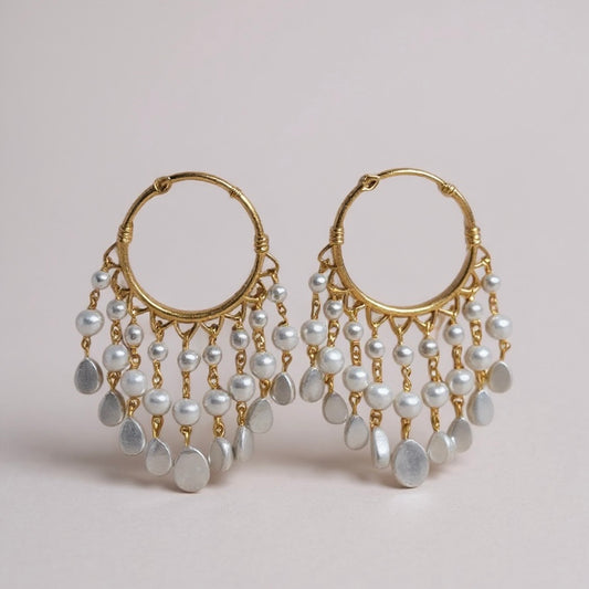 Pearl Rain Hoops