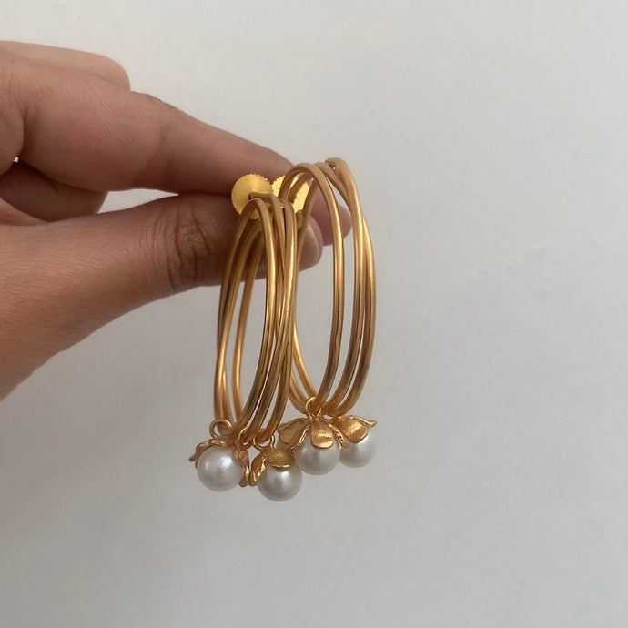 Pearl Wire Hoops