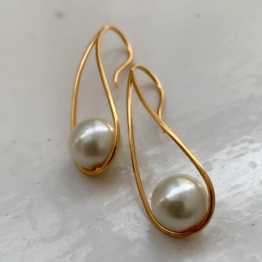 Pearl Loop Earrings