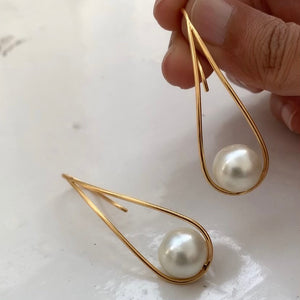 Pearl Loop Earrings