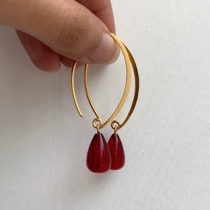 Cherry Red Earrings