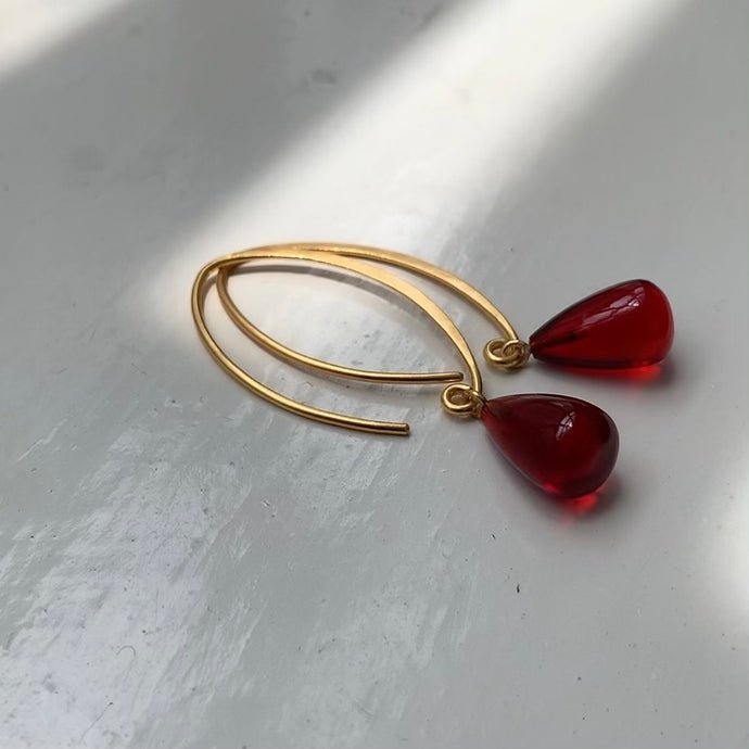 Cherry Red Earrings