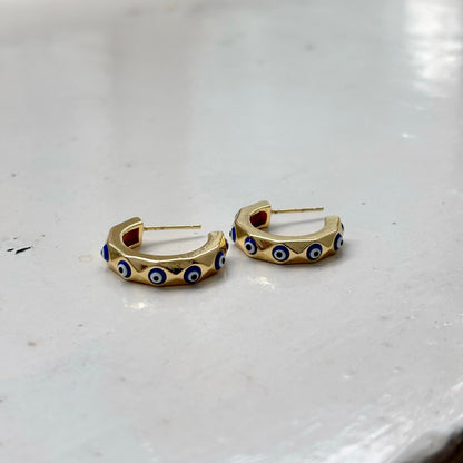 Evil Eye Hoops