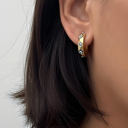 Evil Eye Hoops