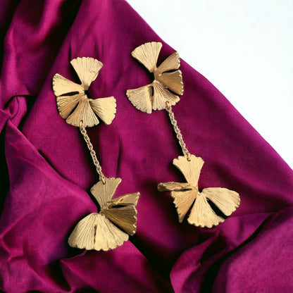 Multi Flower Chain Earrings