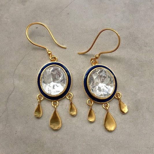 Polki & Enamel Drop Danglers