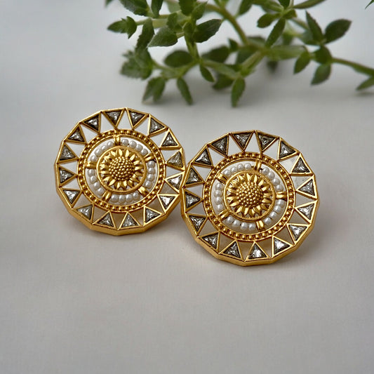 Polki Chakra Studs