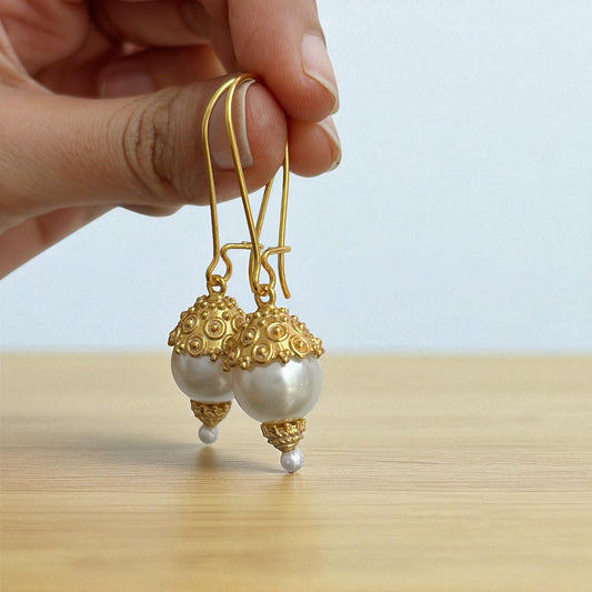 Pearl Dangler Hook Earrings
