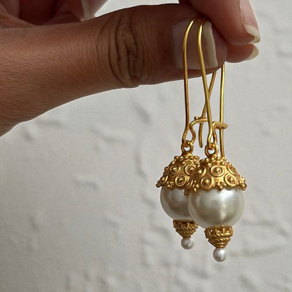 Pearl Dangler Hook Earrings