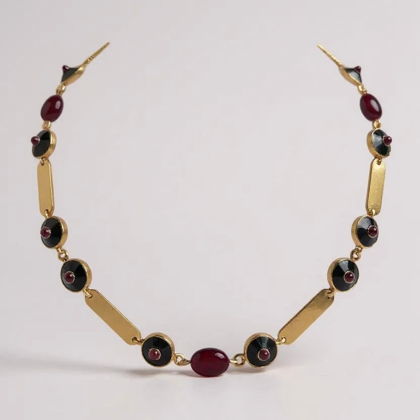 Ruby & Enamel Necklace