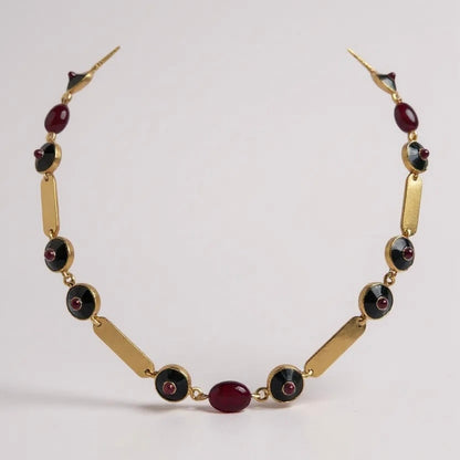 Ruby & Enamel Necklace