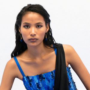 Blue Kharbooja Drop Earrings