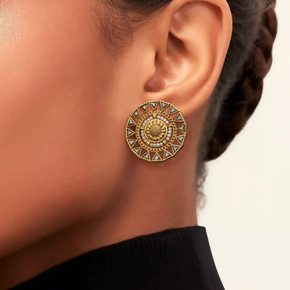 Polki Chakra Studs