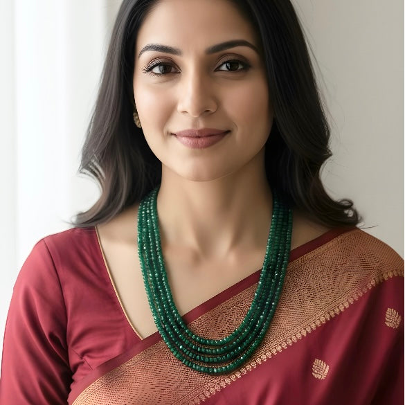 Semi Precious Green Jade Necklace
