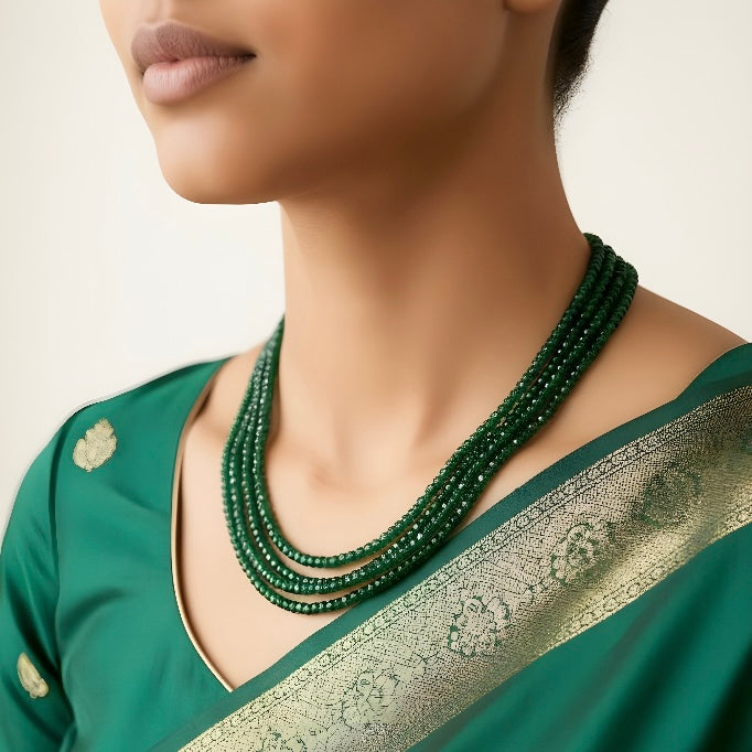 Semi Precious Green Jade Necklace