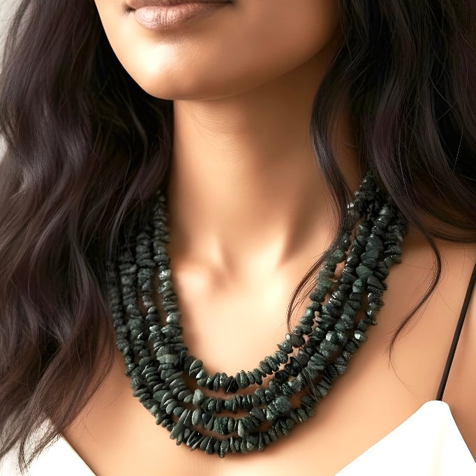 Emerald Chips Necklace