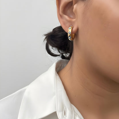 Evil Eye Hoops