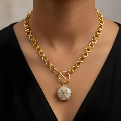 Rainbow Moonstone Short Choker Style Mesh Necklace