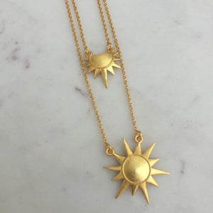 Double Layered Sun Necklace