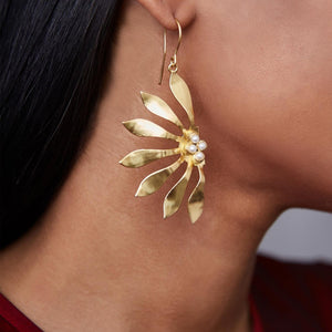 Abstract Flower Earrings